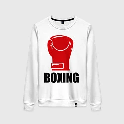 Свитшот хлопковый женский Boxing Rage, цвет: белый