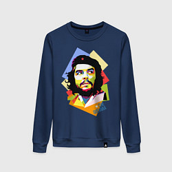 Свитшот хлопковый женский Che Guevara Art, цвет: тёмно-синий