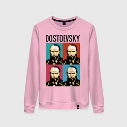 Свитшот хлопковый женский Dostoevsky, цвет: светло-розовый