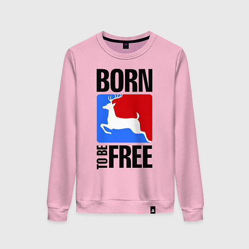 Женский свитшот Born to be free / Светло-розовый – фото 1