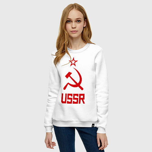 Женский свитшот СССР - великая держава / Белый – фото 3