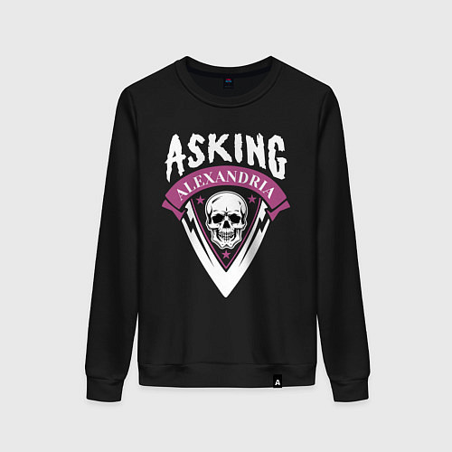 Женский свитшот Asking Alexandria: Skull Fang / Черный – фото 1