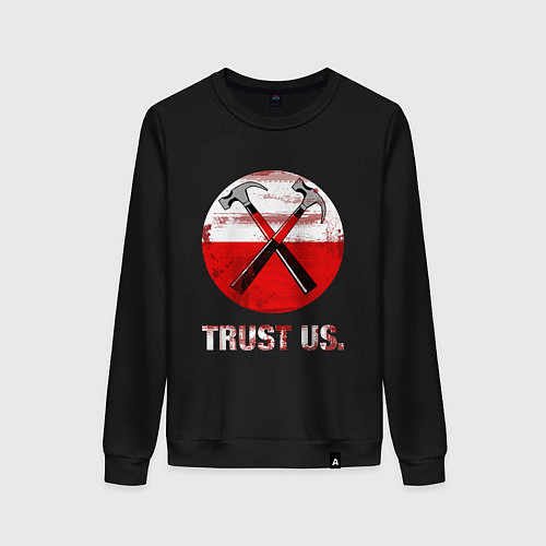 Женский свитшот Pink Floyd: Trust us / Черный – фото 1