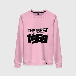 Свитшот хлопковый женский The best of 1969, цвет: светло-розовый