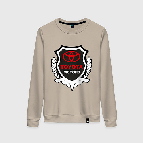 Женский свитшот Тойота моторс герб / Миндальный – фото 1