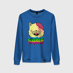 Свитшот хлопковый женский Dropdead Kitty, цвет: синий