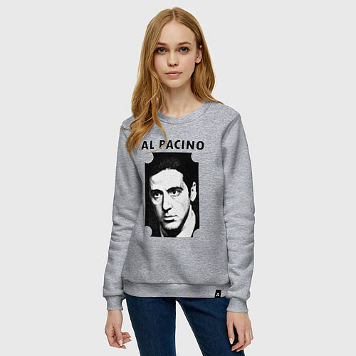 Женский свитшот Аль Пачино / Меланж – фото 3