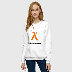 Свитшот хлопковый женский HL3: Freeman, цвет: белый — фото 2