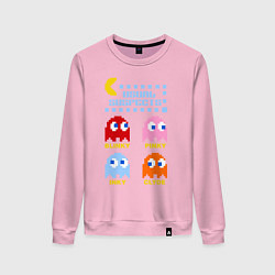 Свитшот хлопковый женский Pac-Man: Usual Suspects, цвет: светло-розовый