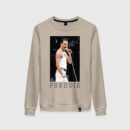 Женский свитшот Queen: Freddie / Миндальный – фото 1