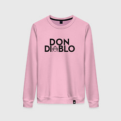 Свитшот хлопковый женский Don Diablo цвета светло-розовый — фото 1