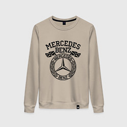 Свитшот хлопковый женский Mercedes Benz, цвет: миндальный