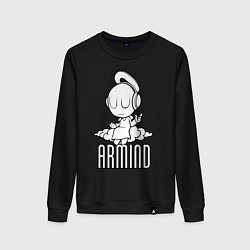 Свитшот хлопковый женский Armind, цвет: черный