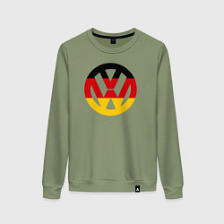 Свитшот хлопковый женский Wolksvagen, цвет: авокадо