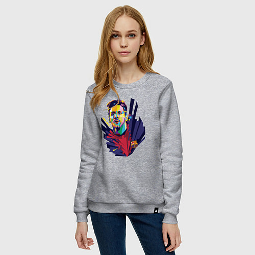 Женский свитшот Messi Art / Меланж – фото 3