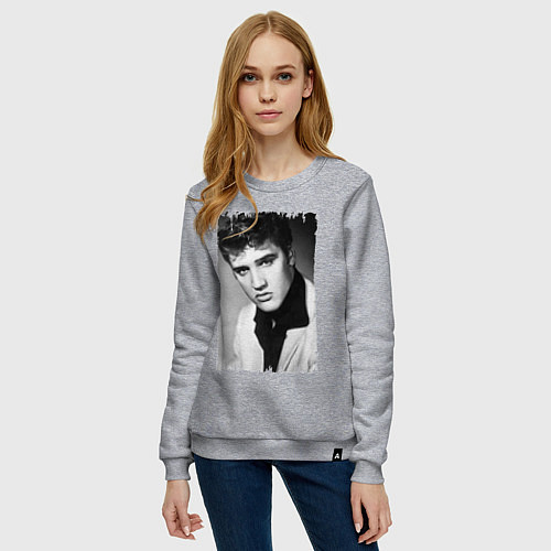 Женский свитшот Молодой Пресли / Меланж – фото 3