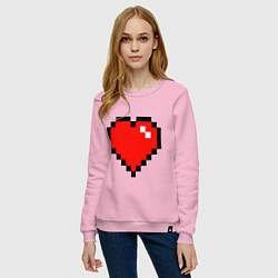 Свитшот хлопковый женский Minecraft Lover, цвет: светло-розовый — фото 2