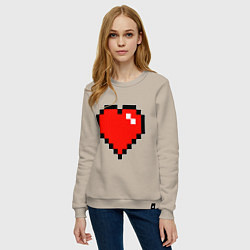 Свитшот хлопковый женский Minecraft Lover, цвет: миндальный — фото 2