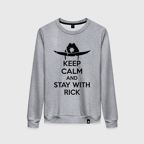 Женский свитшот Keep Calm & Stay With Rick / Меланж – фото 1