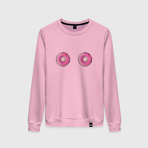 Женский свитшот Пончики / Светло-розовый – фото 1