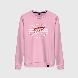 Свитшот хлопковый женский Detroit Red Wings: Est.1926, цвет: светло-розовый