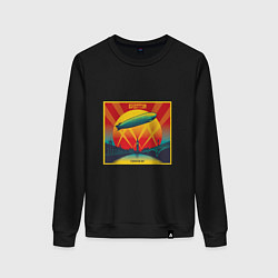 Свитшот хлопковый женский Led Zeppelin, цвет: черный