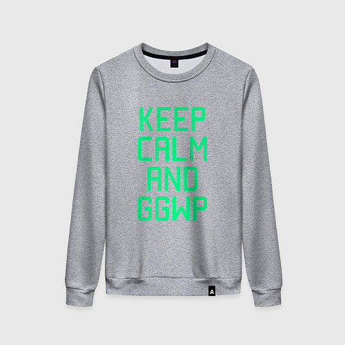 Женский свитшот Keep Calm & GGWP / Меланж – фото 1