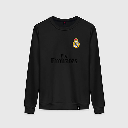 Женский свитшот Real Madrid: Fly Emirates / Черный – фото 1