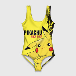 Купальник-боди 3D женский Pikachu Pika Pika, цвет: 3D-принт