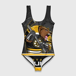 Купальник-боди 3D женский Boston Bruins, цвет: 3D-принт