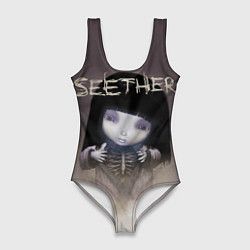 Купальник-боди 3D женский Seether: Fake it, цвет: 3D-принт