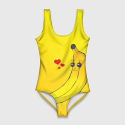Купальник-боди 3D женский Just Banana (Yellow), цвет: 3D-принт