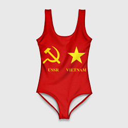 Купальник-боди 3D женский СССР и Вьетнам, цвет: 3D-принт