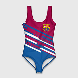 Купальник-боди 3D женский Barcelona FC: Sport Line 2018, цвет: 3D-принт