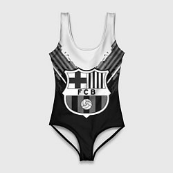 Женский купальник-боди FC Barcelona: Black Style