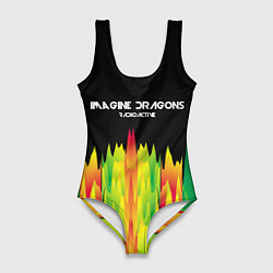Купальник-боди 3D женский Imagine Dragons: Radioactive, цвет: 3D-принт