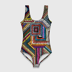 Женский купальник-боди Этнический ковровый орнамент