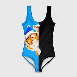 Женский купальник-боди Новый год 2022 тигр