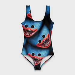 Купальник-боди 3D женский POPPY PLAYTIME ХАГИ ВАГИ ЛИЦО МОНСТРА, цвет: 3D-принт