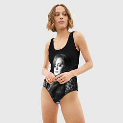 Купальник-боди 3D женский Певица Adele, цвет: 3D-принт — фото 2