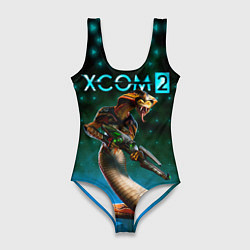Купальник-боди 3D женский XCOM ИКС КОМ рептилия, цвет: 3D-принт