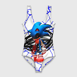 Купальник-боди 3D женский СОНИК EXE ТЕМНЫЙ СОНИК, цвет: 3D-принт
