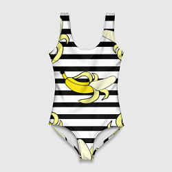 Купальник-боди 3D женский Banana pattern Summer, цвет: 3D-принт