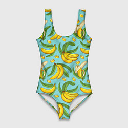 Купальник-боди 3D женский Banana pattern Summer Fashion 2022, цвет: 3D-принт