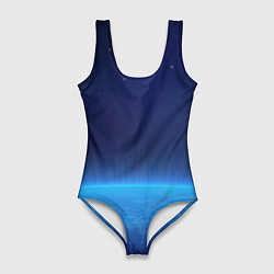 Купальник-боди 3D женский Планета вид из космоса, цвет: 3D-принт