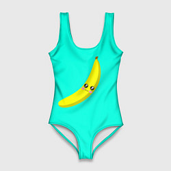 Купальник-боди 3D женский Я - банан, цвет: 3D-принт