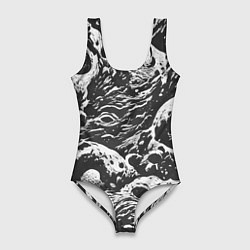 Купальник-боди 3D женский Тёмный космический паттерн, цвет: 3D-принт