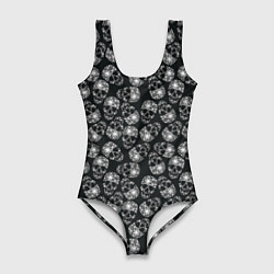 Купальник-боди 3D женский Черепа со звёздами, цвет: 3D-принт