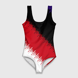 Купальник-боди 3D женский Розлив краски, цвет: 3D-принт