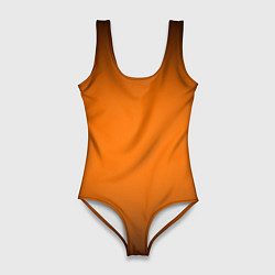 Женский купальник-боди Кислотный оранжевый с градиентом